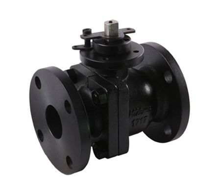 ANSI PTFE фланцевый конец чугунного шарового клапана
