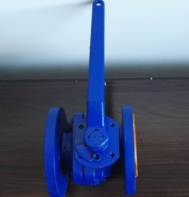 ANSI PTFE фланцевый конец чугунного шарового клапана