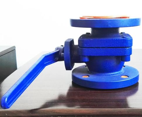 ANSI PTFE фланцевый конец чугунного шарового клапана