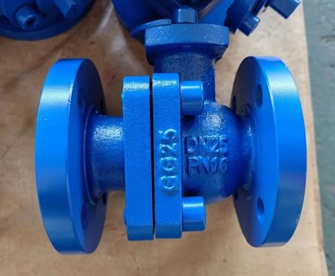 DIN3357 PN16 GG25 плавучий фланцевый шаровой клапан