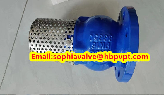 DN80 GGG50 PN16 Фланцевый футовый клапан из чугуна