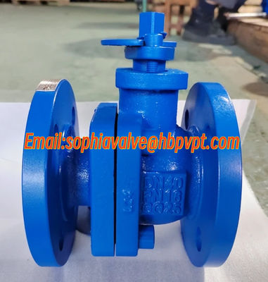 DIN3357 DN40 PN16 GG25 Фланцевый шаровой клапан из чугуна