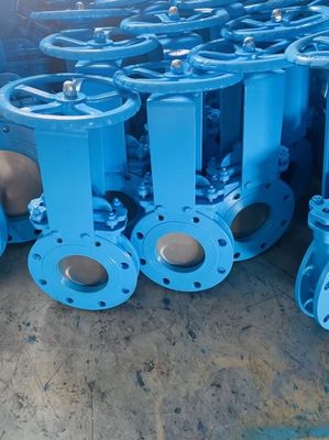 DN250 PN16 WCB отливный стальной ножевой клапан