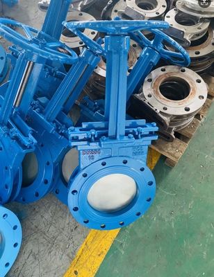 DN250 PN16 WCB отливный стальной ножевой клапан